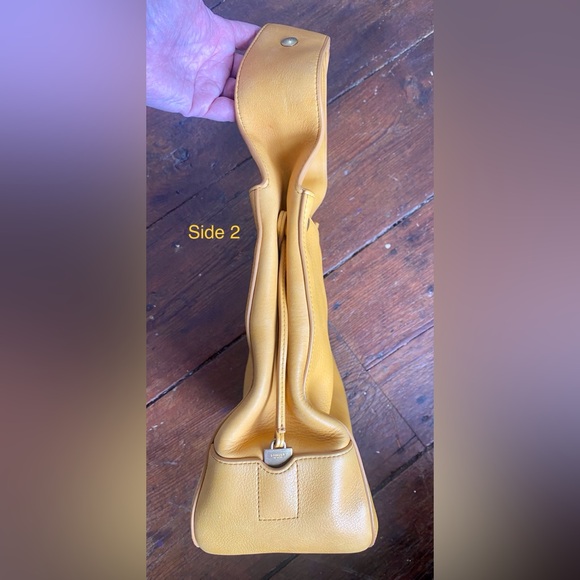 SHINOLA Yellow Pebbled Leather Tote Bag - Picture 6 of 16